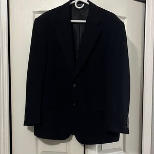 Bill Blass 100% Camel Hair Black Blazer